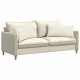 Cuscini da Divano 2 pcs Crema 80 x 40 cm Tessuto in Cords