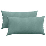 Cuscini da Divano 2 pcs Verde Mare 80 x 40 cm Tessuto in Cords