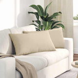 Cuscini da Divano 2 pcs Crema 80 x 40 cm Tessuto