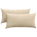 Cuscini da Divano 2 pcs Crema 80 x 40 cm Tessuto