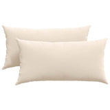 Cuscini da Divano 2 pcs Beige 80 x 40 cm Tessuto