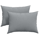 Cuscini da Divano 2 pcs Grigio chiaro 70 x 50 cm Tessuto