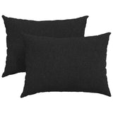Cuscini da Divano 2 pcs Nero 70 x 50 cm Tessuto