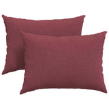 Cuscini da Divano 2 pcs Rosso Vino 70 x 50 cm Tessuto
