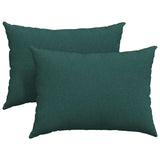 Cuscini da Divano 2 pcs Verde Scuro 70 x 50 cm Tessuto