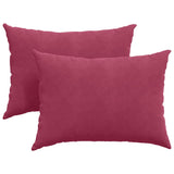 Cuscini da Divano 2 pcs Rosso Vino 70 x 50 cm Tessuto in Cords