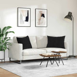 Cuscini da Divano 2 pcs Nero 70 x 50 cm Tessuto in Cords