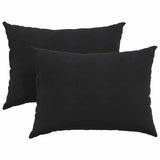 Cuscini da Divano 2 pcs Nero 70 x 50 cm Tessuto in Cords
