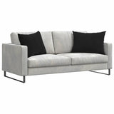 Cuscini da Divano 2 pcs Nero 70 x 50 cm Tessuto in Cords
