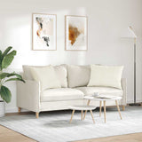 Cuscini da Divano 2 pcs Crema 70 x 50 cm Tessuto in Cords