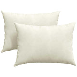 Cuscini da Divano 2 pcs Crema 70 x 50 cm Tessuto in Cords