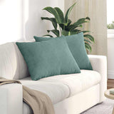 Cuscini da Divano 2 pcs Verde Mare 70 x 50 cm Tessuto in Cords