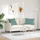 Cuscini da Divano 2 pcs Verde Mare 70 x 50 cm Tessuto in Cords