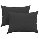 Cuscini da Divano 2 pcs Nero 70 x 50 cm Tessuto