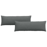 Cuscini da Divano 2 pcs Grigio scuro 120 x 40 cm Tessuto