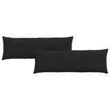 Cuscini da Divano 2 pcs Nero 120 x 40 cm Tessuto