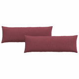Cuscini da Divano 2 pcs Rosso Vino 120 x 40 cm Tessuto
