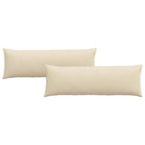 Cuscini da Divano 2 pcs Crema 120 x 40 cm Tessuto