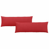 Cuscini da Divano 2 pcs Rosso 120 x 40 cm Tessuto