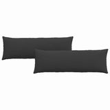 Cuscini da Divano 2 pcs Nero 120 x 40 cm Tessuto