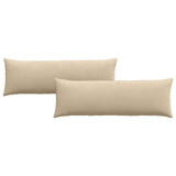 Cuscini da Divano 2 pcs Crema 120 x 40 cm Tessuto