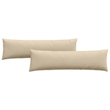 Cuscini da Divano 2 pcs Crema 145 x 40 cm Tessuto