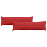 Cuscini da Divano 2 pcs Rosso 145 x 40 cm Tessuto