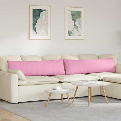 Cuscini da Divano 2 pcs Rosa 145 x 40 cm Tessuto