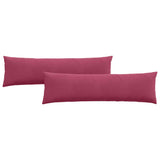 Cuscini da Divano 2 pcs Rosso Vino 145 x 40 cm Tessuto in Cords