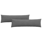 Cuscini da Divano 2 pcs Grigio scuro 145 x 40 cm Tessuto
