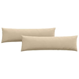 Cuscini da Divano 2 pcs Crema 145 x 40 cm Tessuto