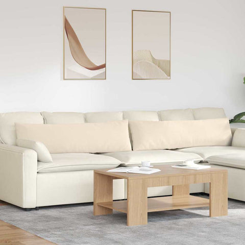 Cuscini da Divano 2 pcs Beige 145 x 40 cm Tessuto