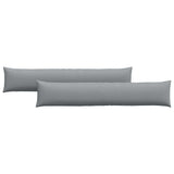 Cuscini da Divano 2 pcs Grigio chiaro 200 x 40 cm Tessuto