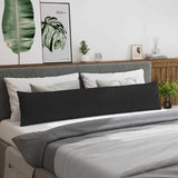 Cuscini da Divano 2 pcs Nero 200 x 40 cm Tessuto