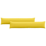 Cuscini da Divano 2 pcs Giallo Chiaro 200 x 40 cm Tessuto