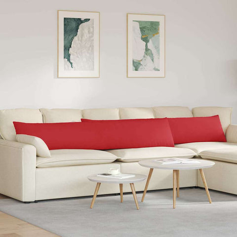 Cuscini da Divano 2 pcs Rosso 200 x 40 cm Tessuto