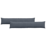 Cuscini da Divano 2 pcs Grigio scuro 200 x 40 cm