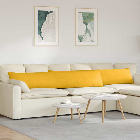 Cuscini da Divano 2 pcs Giallo Chiaro 200 x 40 cm