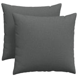 Cuscini da Divano 2 pcs Grigio scuro 45 x 45 cm Tessuto
