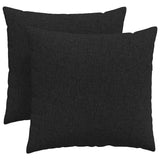 Cuscini da Divano 2 pcs Nero 45 x 45 cm Tessuto