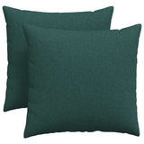 Cuscini da Divano 2 pcs Verde Scuro 45 x 45 cm Tessuto