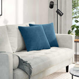 Cuscini da Divano 2 pcs Blu 45 x 45 cm Tessuto in Cords
