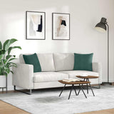 Cuscini da Divano 2 pcs Verde Scuro 45 x 45 cm Tessuto in Cords