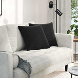 Cuscini da Divano 2 pcs Nero 45 x 45 cm Tessuto in Cords