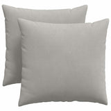 Cuscini da Divano 2 pcs Grigio chiaro 45 x 45 cm Tessuto