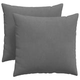Cuscini da Divano 2 pcs Grigio scuro 45 x 45 cm Tessuto