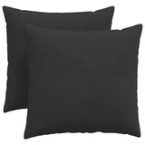 Cuscini da Divano 2 pcs Nero 45 x 45 cm Tessuto