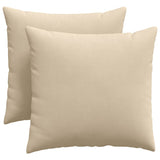 Cuscini da Divano 2 pcs Crema 45 x 45 cm Tessuto