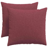Cuscini da Divano 2 pcs Rosso Vino 50 x 50 cm Tessuto