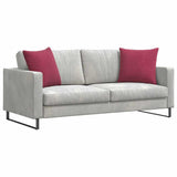Cuscini da Divano 2 pcs Rosso Vino 50 x 50 cm Tessuto in Cords